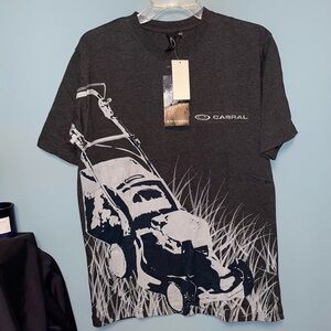 Cabral Graphic Tee with Lawnmower Graphic Size Medium
